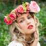 Rose And Foliage Flower Crown, thumbnail 1 of 4