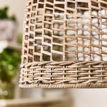 Garson Wicker Bell Pendant Light Shade, 4 of 4