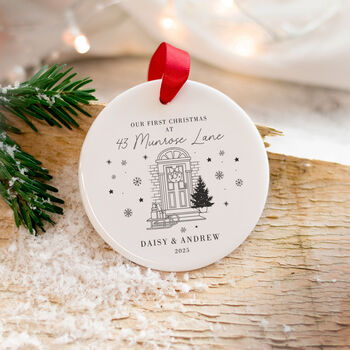 Personalised First Christmas Address Ornament, 7 of 7