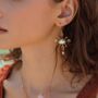 Celestial Kaleidoscope Baroque Pearl Gold Earrings, thumbnail 1 of 12