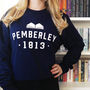 Pride And Prejudice 'Pemberley' Varsity Sweatshirt, thumbnail 1 of 3