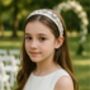 Snow Queen Headband With A Pink Satin Drawstring Bag \\ Ages Six To Adult, thumbnail 1 of 3