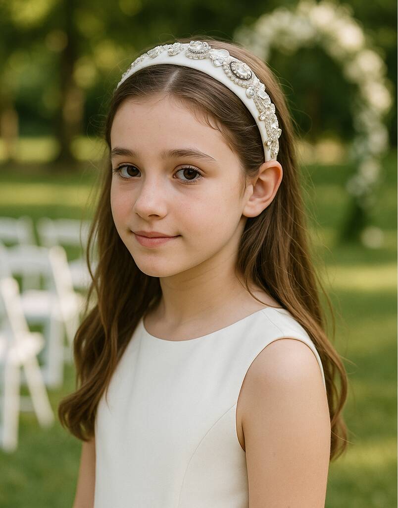 Snow Queen Headband With A Pink Satin Drawstring Bag \\ Ages Six To Adult, 1 of 3