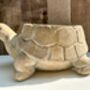 22cm Turtle Plant Pot Distressed Beige Stone Flower Holder Planter, thumbnail 4 of 7