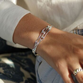 Rainbow Moonstone Silver Bracelet, 2 of 8