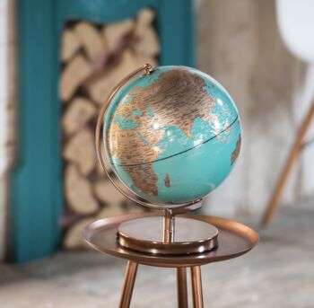 Blue And Gold Usb World Globe Light, 4 of 4