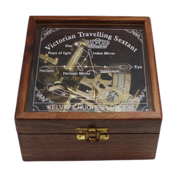 Brass Sextant With Wooden Box, 3 of 9