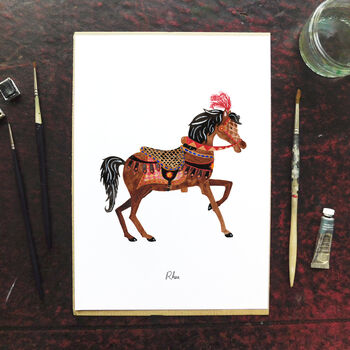 Rhea The Carousel Horse Art Print, 2 of 9