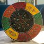 Hand Painted Indian Low Round Wooden Table, thumbnail 2 of 4