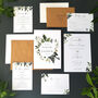 Greenery Wreath Wedding Invitations With Inserts Sample, thumbnail 1 of 8
