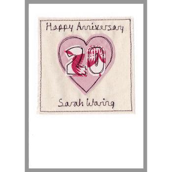 Personalised Heart Wedding Anniversary Card, 7 of 12