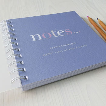 Personalised To Do 'Notes' Small Notebook, 3 of 10