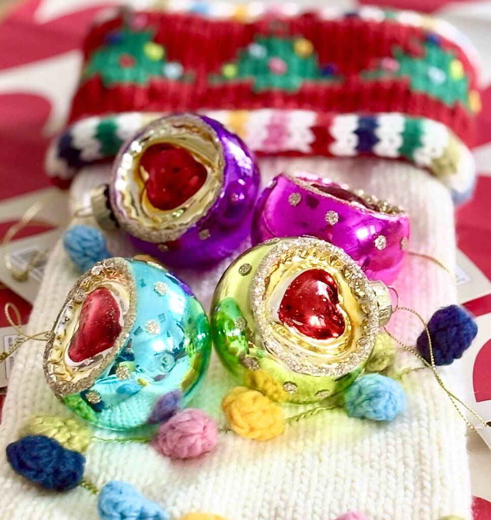 Indented Vintage Style Heart Bauble, 1 of 8