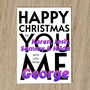 Personalised Christmas Card With Names And Message, thumbnail 3 of 8