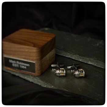 Personalised Fishing Reel Cufflinks, 8 of 10