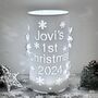 Personalised Baby's First Christmas LED Snowflake Light, thumbnail 1 of 6