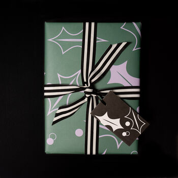 Luxury Green Holly, Christmas Wrapping Paper, 2 of 4