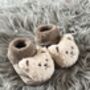 Taupe Teddy Bear Baby Socks, thumbnail 6 of 9