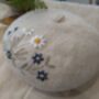 Cream Classic Beret Hat, thumbnail 3 of 5