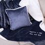 Personalised Sherpa Style Blanket And Cushion Set, thumbnail 2 of 9