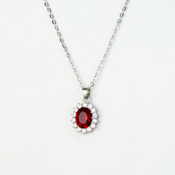 Vintage Style Crystal Pendant Necklace With Tiny White Zirconia Sparkling For Party, 2 of 5