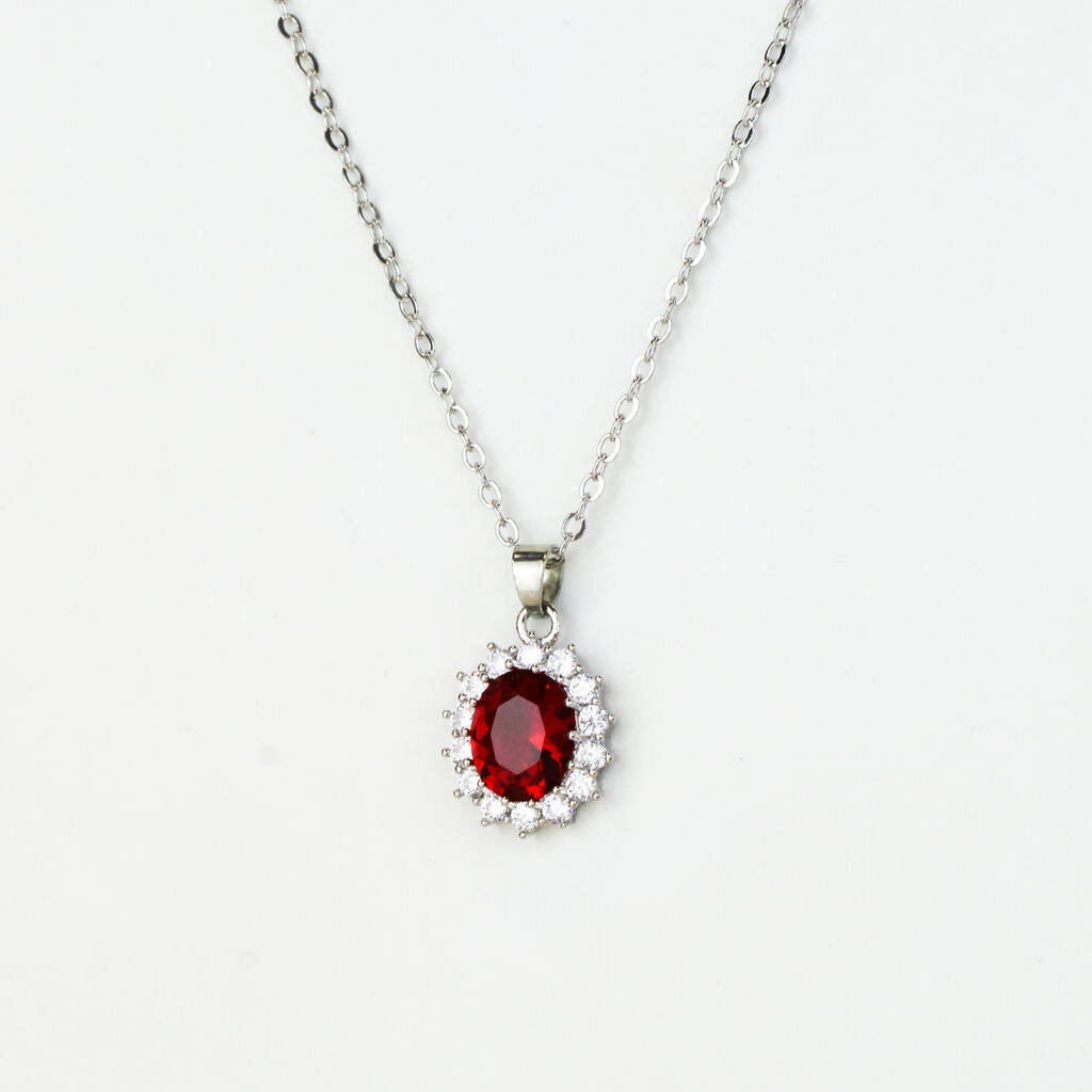 Vintage Style Crystal Pendant Necklace With Tiny White Zirconia Sparkling For Party, 1 of 5