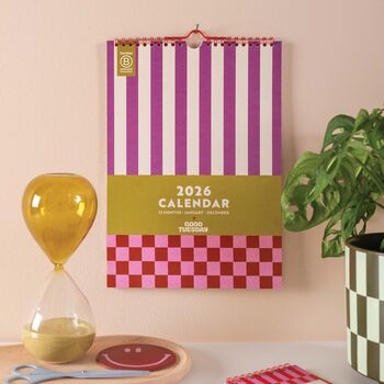 2026 Calendar | Checks And Stripes | A4, 2 of 8