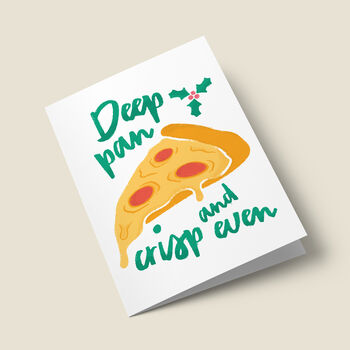 'Deep Pan' Pizza Christmas Card, 6 of 6
