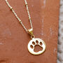Sterling Silver Paw Print Necklace, thumbnail 4 of 8