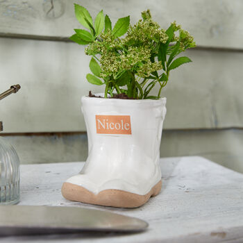 Personalised Welly Boot Garden Planter, 3 of 11