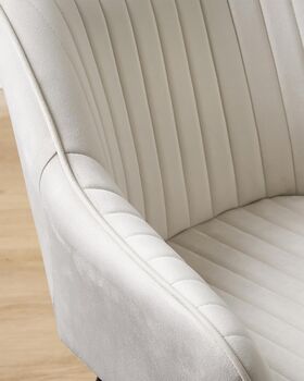 Dining Chair Velvet Armchair With Armrests, 6 of 9