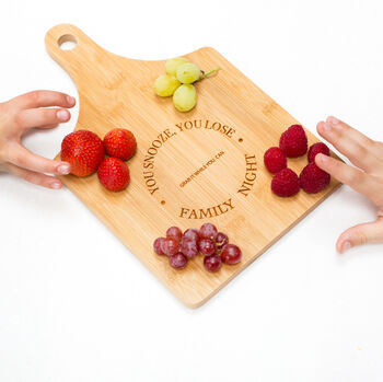 Personalised Bamboo Paddle Cheese Board, 3 of 6