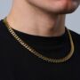 Chunky 8mm Cuban Steel Link Chain Necklace, thumbnail 6 of 8