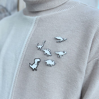 Dinosaur Enamel Pin Badges Stocking Fillers, 2 of 6