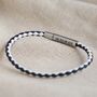 Men's Personalised Slim Woven Leather Bracelet, thumbnail 2 of 11