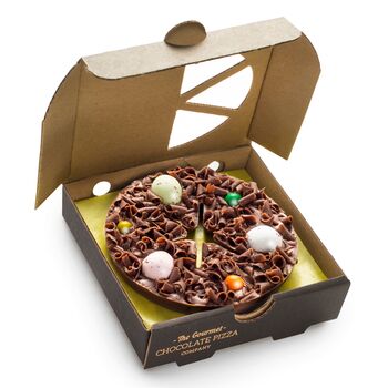Mini Easter Chocolate Pizza Duo With Egg And Bunny Designs, 2 of 3