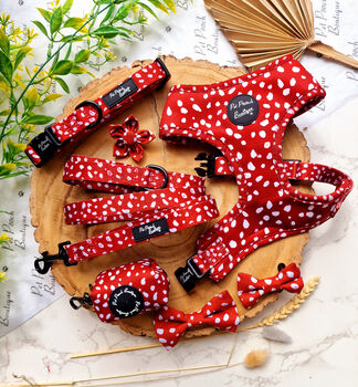 Poppy Toadstool Polkas Dog Collar, 9 of 9