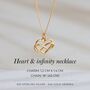 Gift For Wife, Infinity Heart Personalised Necklace For Wife, Gift From Husband, thumbnail 2 of 11