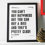 'You Can't Buy Happiness' Screen Print, thumbnail 1 of 6