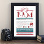 Personalised 90th Birthday Gift Print Life In 1934, thumbnail 9 of 9