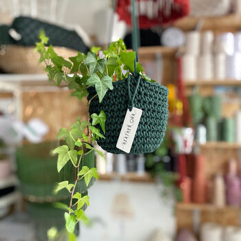 Recycled Crochet Hanging Plant Pot, 10 of 12