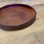 Personalised Spanish Brown Round Leather Accessory Tray, thumbnail 7 of 8