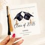 Graduation Tassel Card, Black And Gold Graduation Hats Card, thumbnail 1 of 3
