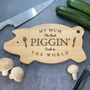 Personalised Pig Shaped Chopping Board, thumbnail 1 of 5