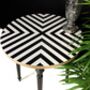 Side Table With Black And White Geometric Design, thumbnail 3 of 5