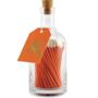 Corked Bottle Of Hand Dipped Bright Orange Matches, thumbnail 3 of 3