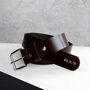 Handmade Personalised Special Date Men's Leather Belt, thumbnail 1 of 10