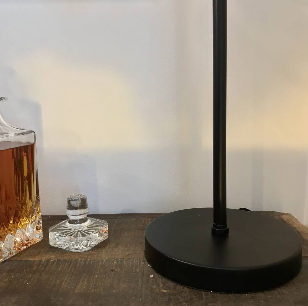 Black Industrial Table Lamp By Ev Home