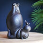 Yoga Hippo And Bird Ornament, thumbnail 1 of 5