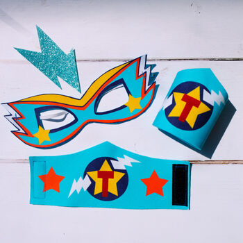 Personalised Superhero Cape And Mask Set, 12 of 12